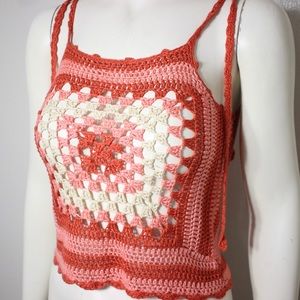 Stolen Hearts Sheer Crochet Top